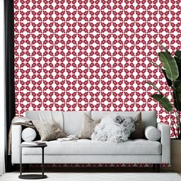 Wallpics White & Pink Printed Self-Adhesive Wallpaper-4
