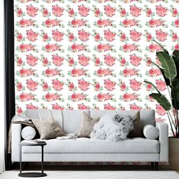 Wallpics White & Pink Floral Printed Self-Adhesive Wallpaper-image-34