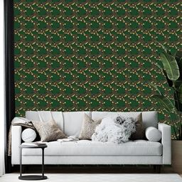 Wallpics Green & Grey Printed Self-Adhesive Wallpaper-7