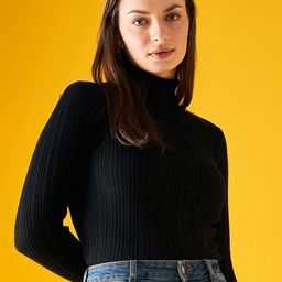 98 Degree North Ribbed Turtle Neck Acrylic Pullover-image-76
