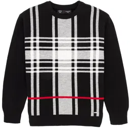 Status Quo Boys Checked Acrylic Pullover-image-39