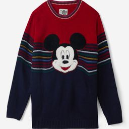 The Souled Store Boys Colourblocked Mickey Mouse Textured Acrylic Pullover Sweater-16