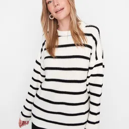 Trendyol Striped Ribbed Acrylic Pullover-24
