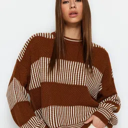 Trendyol Self Design Acrylic Pullover-image-76