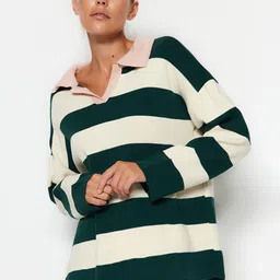 Trendyol Striped Pure Acrylic Pullover-37