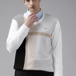 Van Heusen Men Cotton Colourblocked Pullover-picture-11