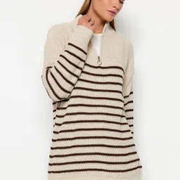 Trendyol Striped Long Sleeves Acrylic Pullover-picture-44