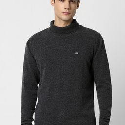 Peter England Casuals Turtle Neck Pullover Acrylic Sweater-image-76