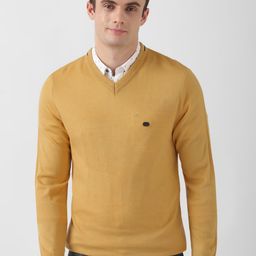 Peter England Casuals V-Neck Ribbed Pullover Sweater-picture-20
