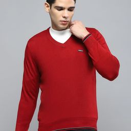 Cloak & Decker Men V-Neck Woollen Pullover Sweater-image-16
