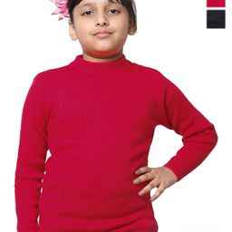 IndiWeaves Girls Pack Of 3 Woollen Pullover-7