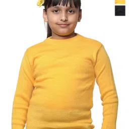 IndiWeaves Girls Pack of 3 High Neck Woollen Pullover-image-33