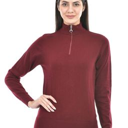 Numero Uno Mock Collar Acrylic Pullover Sweater-32