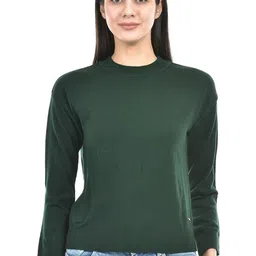 Numero Uno Round Neck Acrylic Pullover Sweater-20