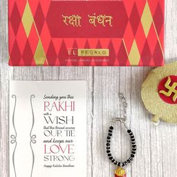 EL REGALO Kids Black & Red French Fries Rakhi With Roli Chawal & Card-image-37