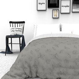 THE WHITE MOSS Grey & Black Floral AC Room 150 GSM Double Bed Comforter-image-23