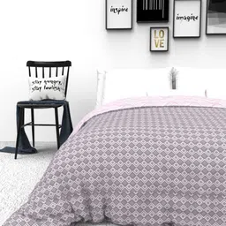 THE WHITE MOSS Pink & Grey Floral AC Room 150 GSM Double Bed Comforter-image-66