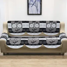 BIGGER FISH Black Other 4 Piece Sofa Cover With Arms-image-12