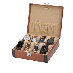 essart 8 Slots Brown Watch Organiser Box-image-13