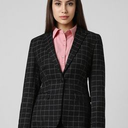 Van Heusen Woman Women Checked Single Breasted Formal Blazers-picture-55