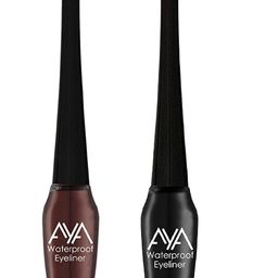 AYA Black and Brown Set of 2 Waterproof Liquid Eyeliner-30