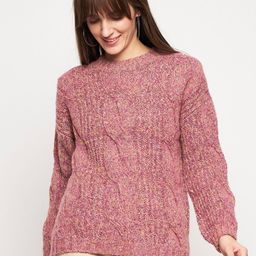 Madame Cable Knit Acrylic Pullover-29
