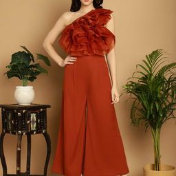 BLANC9 One Shoulder Ruffles Top With Palazzo Co-Ords-picture-52