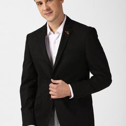 SIMON CARTER LONDON Single-Breasted Notched Lapel Collar Slim Fit Blazer-image-57