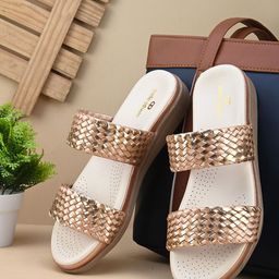 pelle albero Textured Open Toe Flats-40