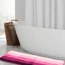 Saral Home Pink & Burgundy Striped Floor Runner-36