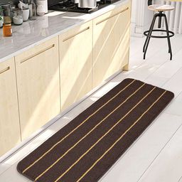 Saral Home Brown & Yellow Striped Anti Skid Floor Runner-27