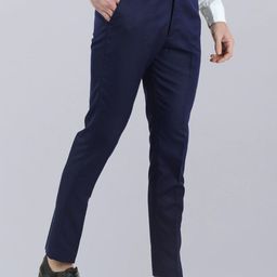 VEI SASTRE Men Smart Slim Fit Trousers-image-96