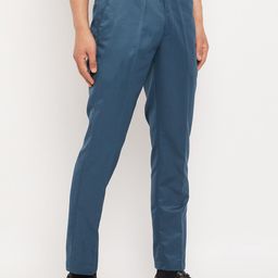 VEI SASTRE Men Smart Slim Fit Trousers-image-33