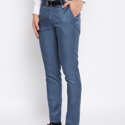 VEI SASTRE Men Smart Slim Fit Formal Trousers-image-36