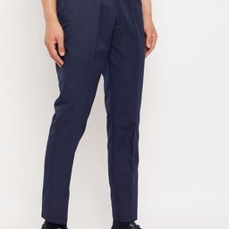VEI SASTRE Men Smart Slim Fit Pleated Trousers-image-38