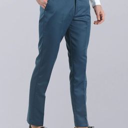 VEI SASTRE Men Smart Slim Fit Chinos Trousers-image-8