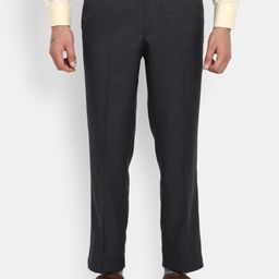 J White by Vmart Men Classic Slim Fit Mid -Rise Cotton Formal Trouser-image-77