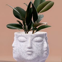 LASAKI White Vivan Textured Ceramic Planter-image-37