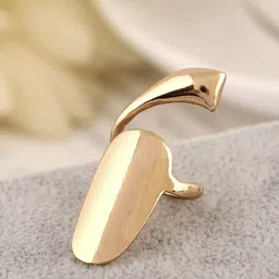 ISHKAARA Gold-Plated Adjustable Nail Ring-42