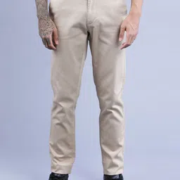 t-base Men Khaki Solid Chinos-image-88