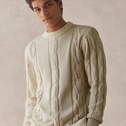 Andamen Cable Knit Cotton Pullover-image-37