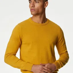 Marks & Spencer Round Neck Pure Cotton Pullover Sweater-picture-14