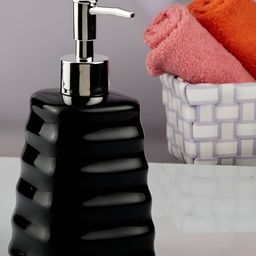 Kookee Black Abstract Ceramic Soap Dispenser-5