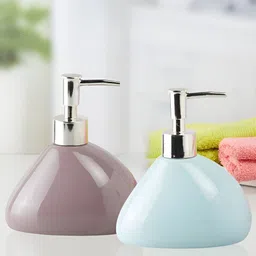 Kookee Purple & Blue 2 Pieces Abstract Ceramic Soap Dispenser-34