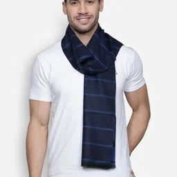 Alvaro Castagnino Men Blue Striped Muffler-image-66