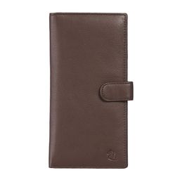 Kara Unisex Coffee Brown Solid Leather Passport Holder-0