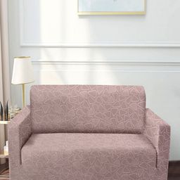 Cortina Pink Geometric Printed Stretchable 3-Seater Sofa Cover-image-28