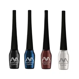 AYA Set of 4 Waterproof Liquid Eyeliner - Black, Blue, Brown, Silver-1