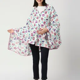 Mom For Sure by Ketki Dalal Women Printed Maternity Button Shrug-19