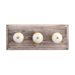 Indianshelf Yellow Wooden Sting Rein Deer Wall Hooks Key Holder-image-26